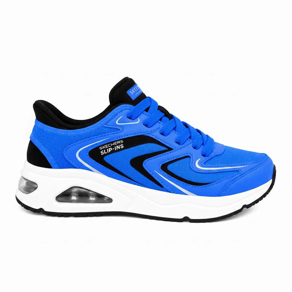 Skechers Tres-Air Uno - Blue/Black (Style #183083-BLBK) - Men's Shoes