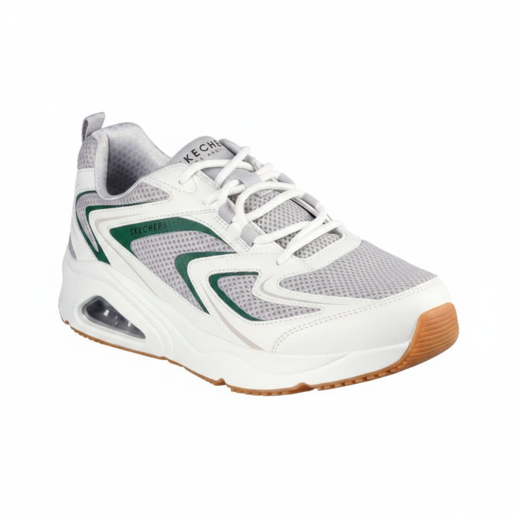 Skechers Tres-Air Uno - White/Grey (Style #183081-WGY) - Men's Shoes