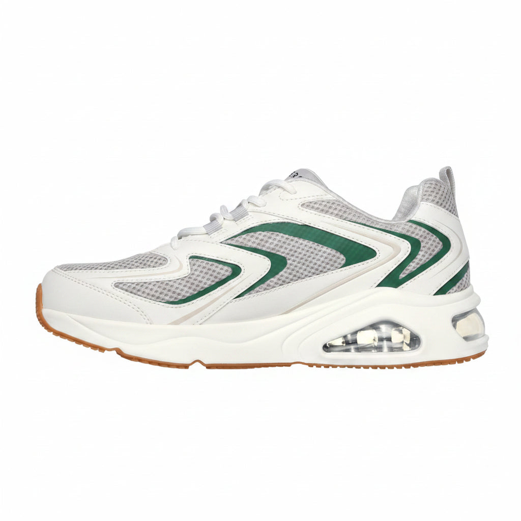 Skechers Tres-Air Uno - White/Grey (Style #183081-WGY) - Men's Shoes