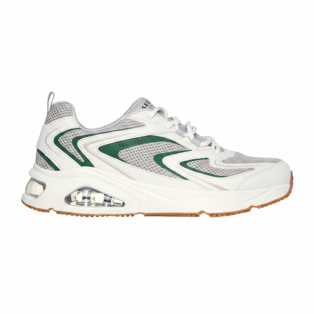 Skechers Tres-Air Uno - White/Grey (Style #183081-WGY) - Men's Shoes