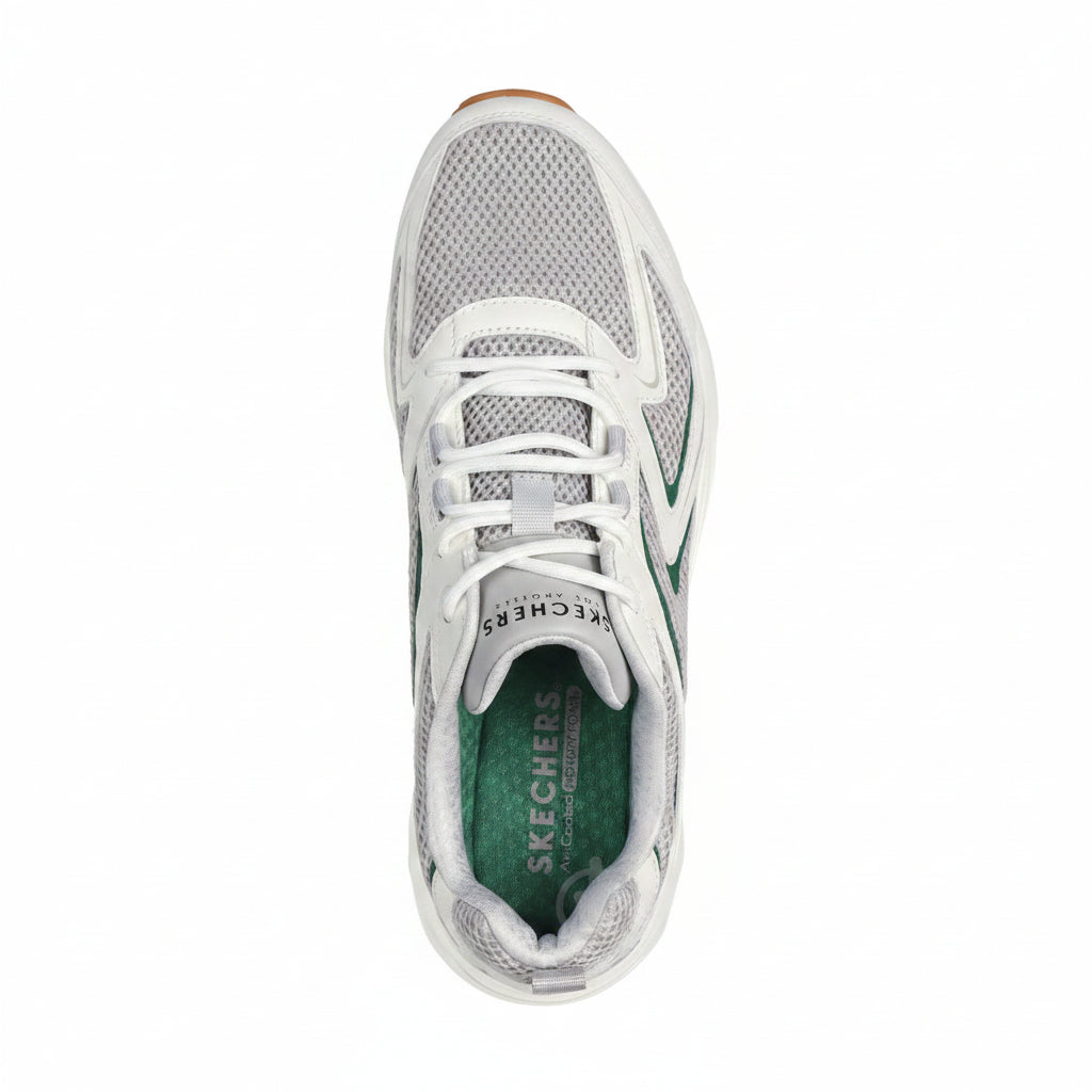 Skechers Tres-Air Uno - White/Grey (Style #183081-WGY) - Men's Shoes