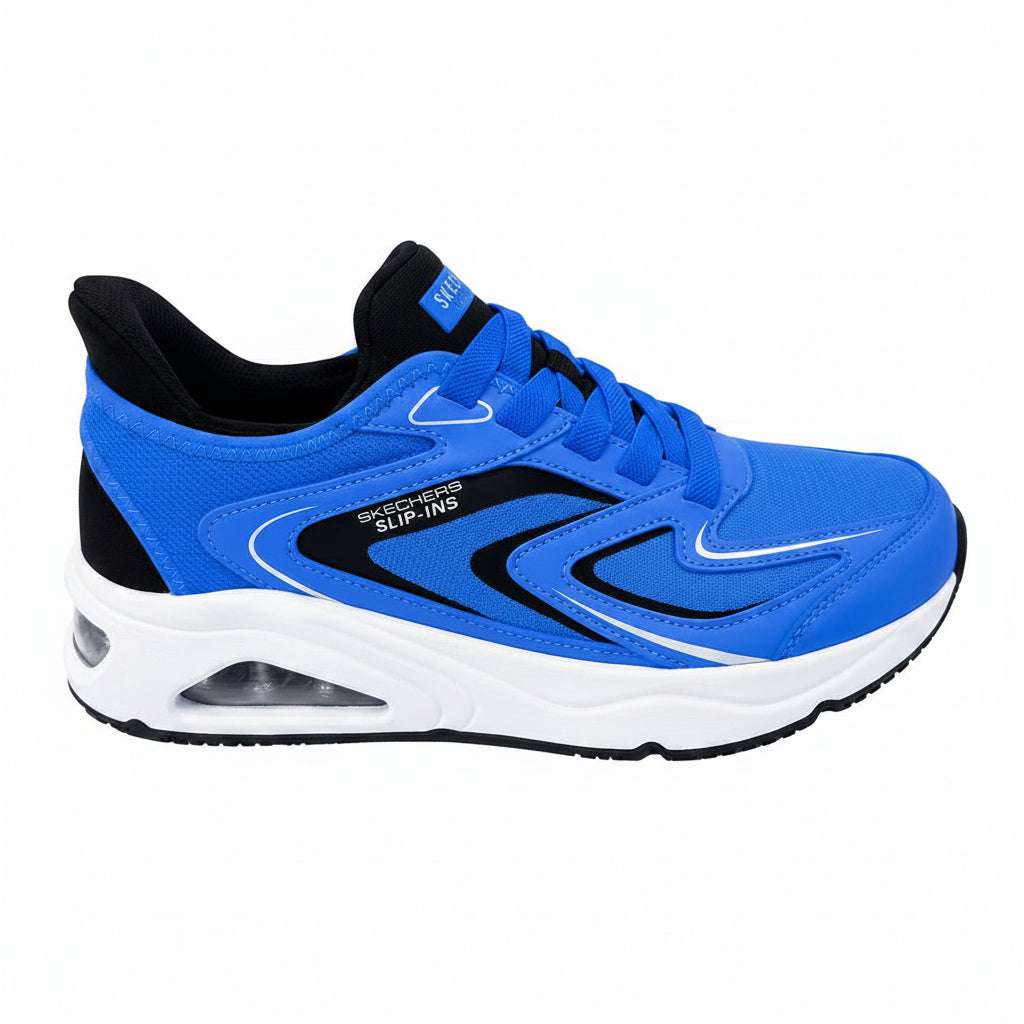 Skechers Tres-Air Uno - Blue/Black (Style #183083-BLBK) - Men's Shoes