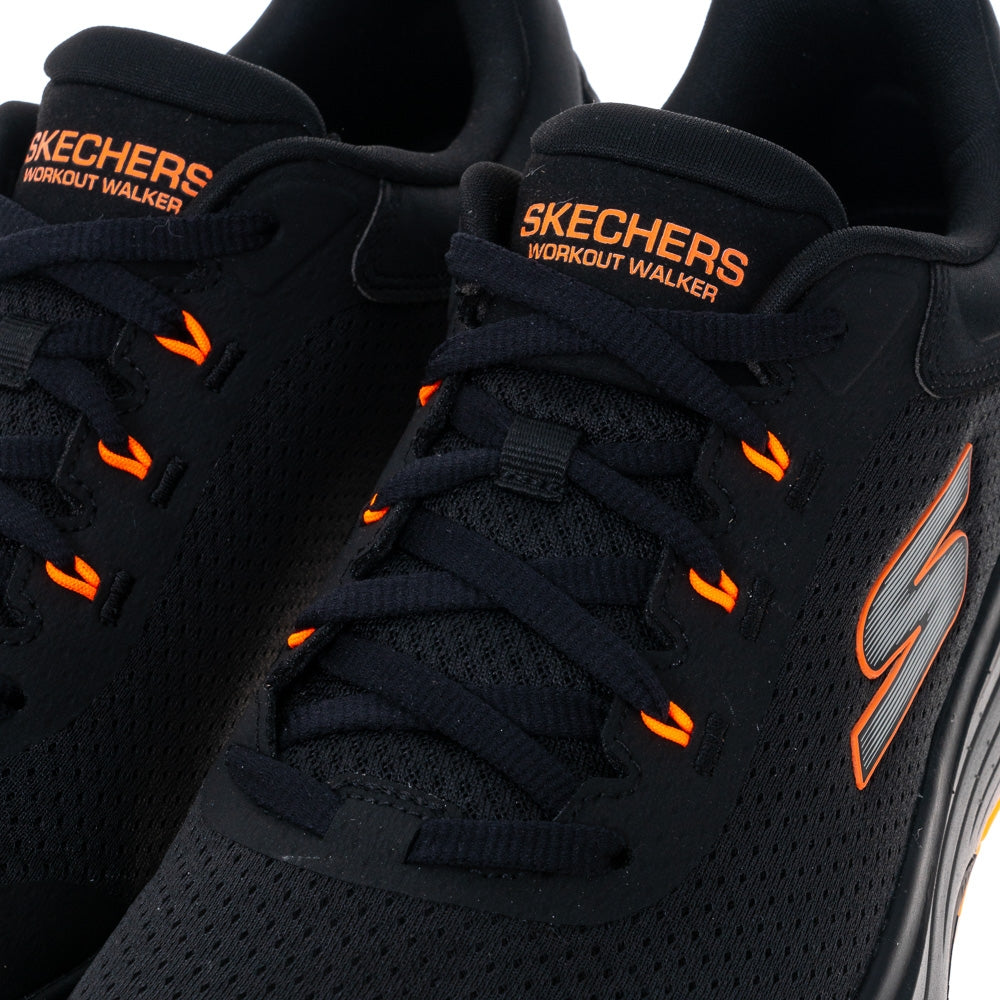 Skechers GO WALK Workout Walker - Black/Orange (Style #216435-BKOR) - Men's Shoes