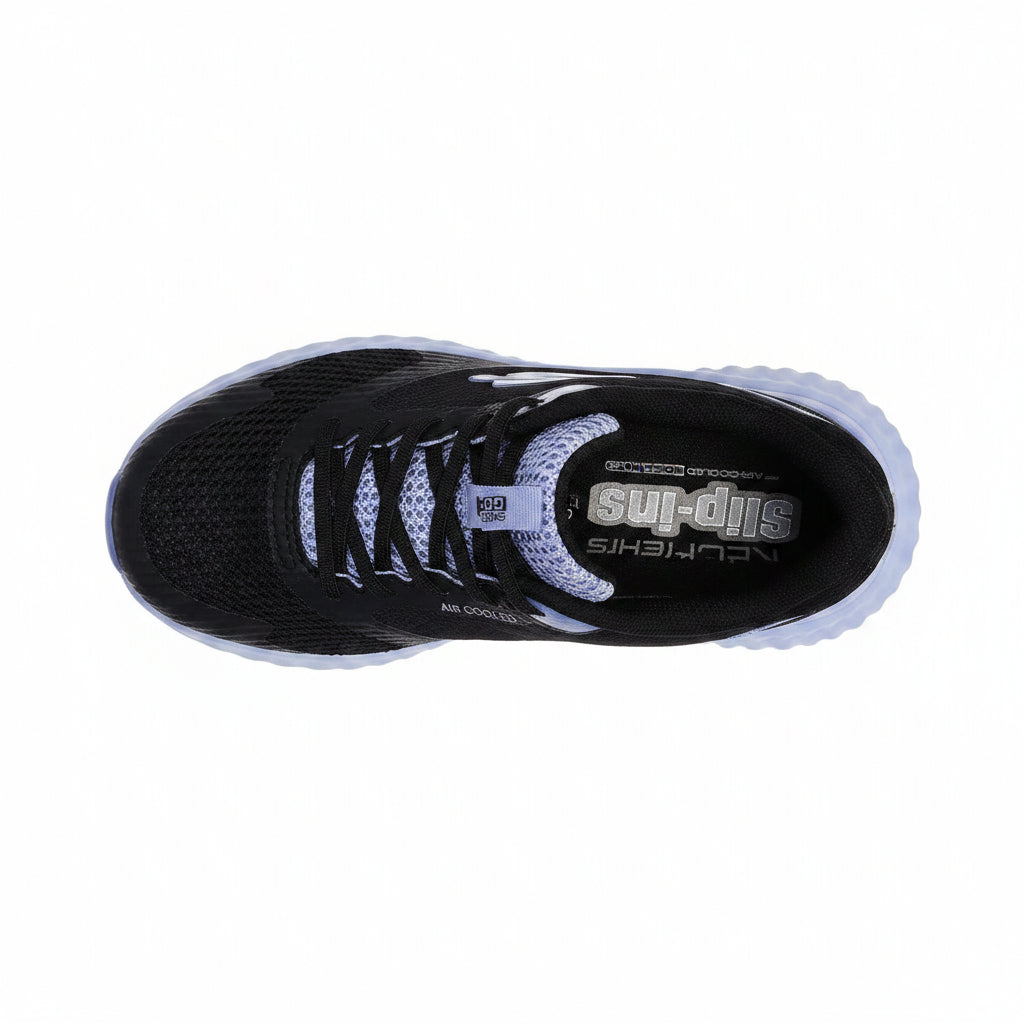 Skechers GO RUN Now - Black/Lavender (Style #129734-BKLV) - Women's Shoes