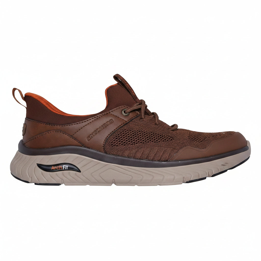 Skechers Hands Free Slip-ins Relaxed Fit: Arch Fit Crosser - Emeric - Brown (Style #205340-BRN) - Men's Shoes