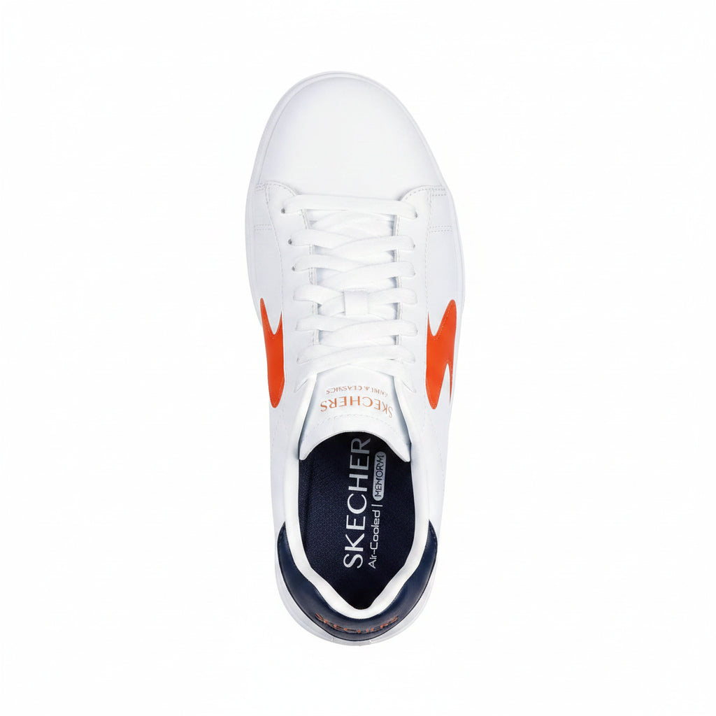 Skechers Eden - White/Orange (Style #232865-WOR) - Men's Shoes