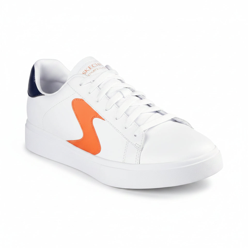 Skechers Eden - White/Orange (Style #232865-WOR) - Men's Shoes