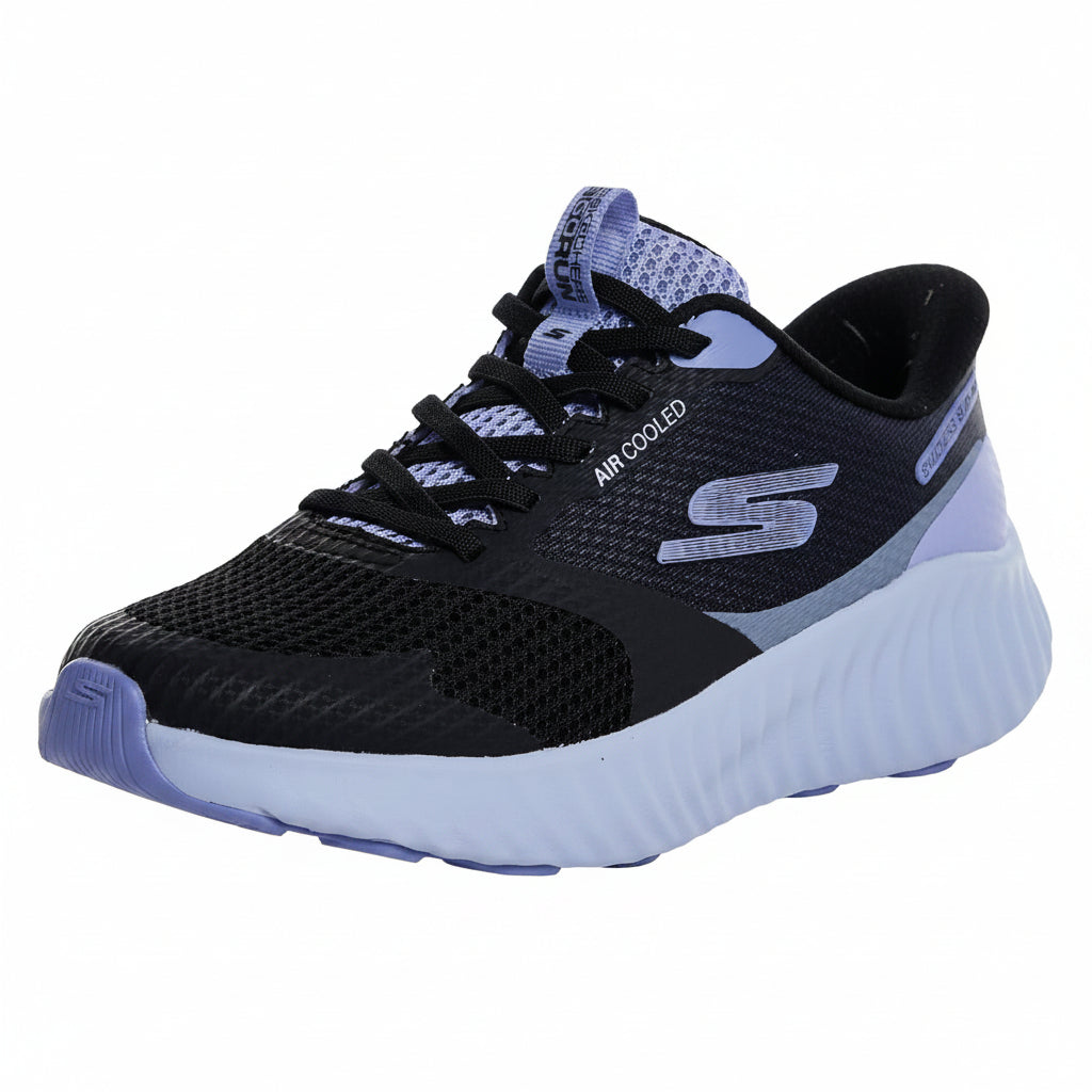 Skechers GO RUN Now - Black/Lavender (Style #129734-BKLV) - Women's Shoes