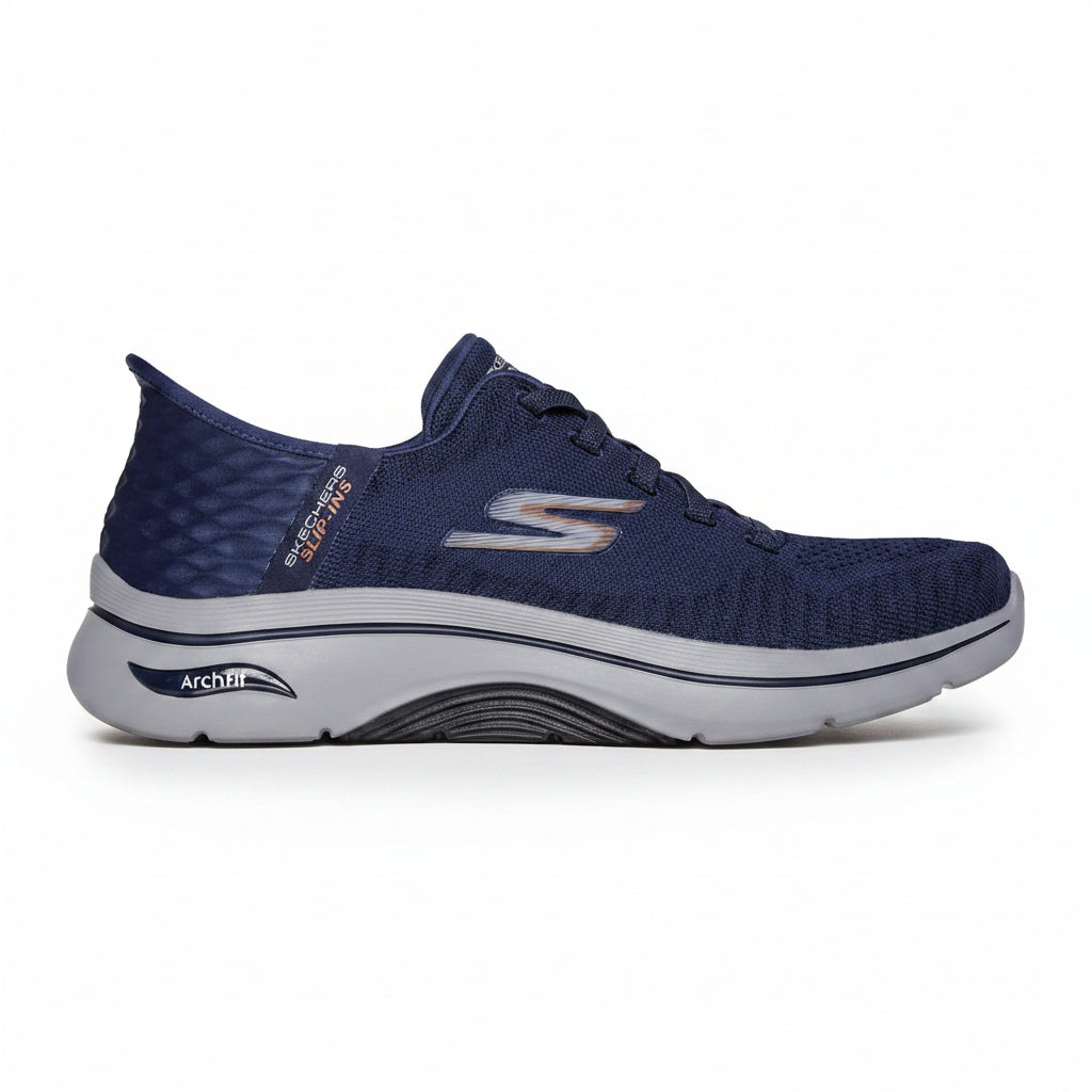 Skechers GO WALK Arch Fit 2.0 - Grand Select - Navy/Orange (Style #216601-NVOR) - Women's Shoes