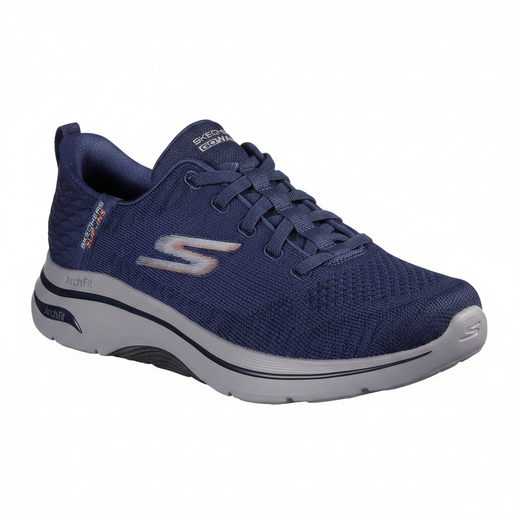 Skechers GO WALK Arch Fit 2.0 - Grand Select - Navy/Orange (Style #216601-NVOR) - Women's Shoes