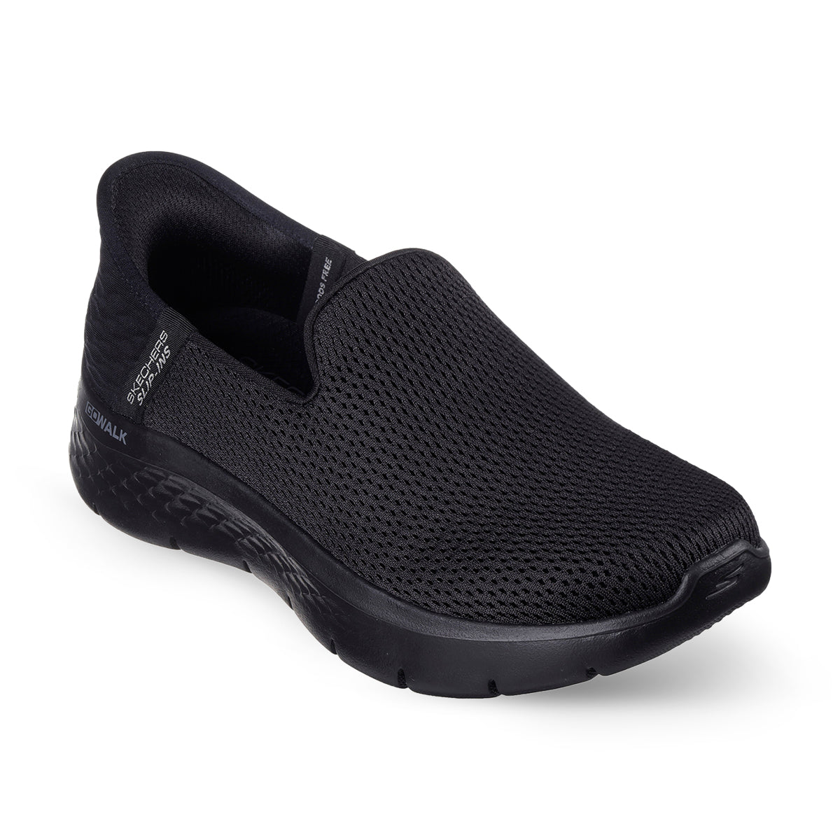 Skechers Hands Free Slip-Ins: GO WALK Flex - Relish - Black (Style #124963-BBK) - Women's Shoes