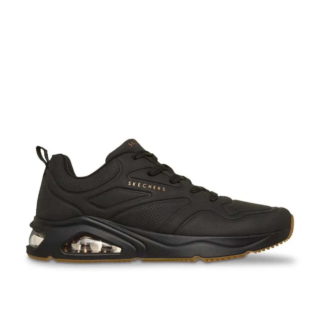 Skechers Tres-Air Uno - Black/Black (Style #183070-BBK) - Men's Shoes