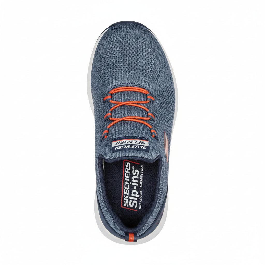 Skechers D'Lux Walker - Slate (Style #232446-SLT) - Men's Shoes